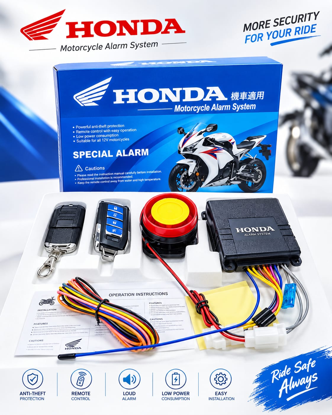 HONDA REMOTE NO VIBRATION ORIGINAL QUALITY